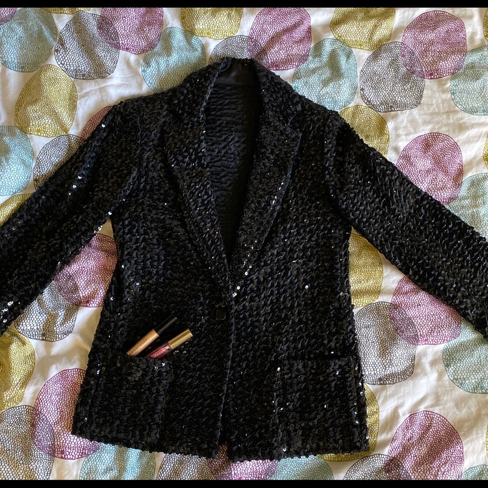 a black shiny blazers